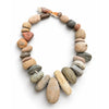 Antique granite stones beads on rope